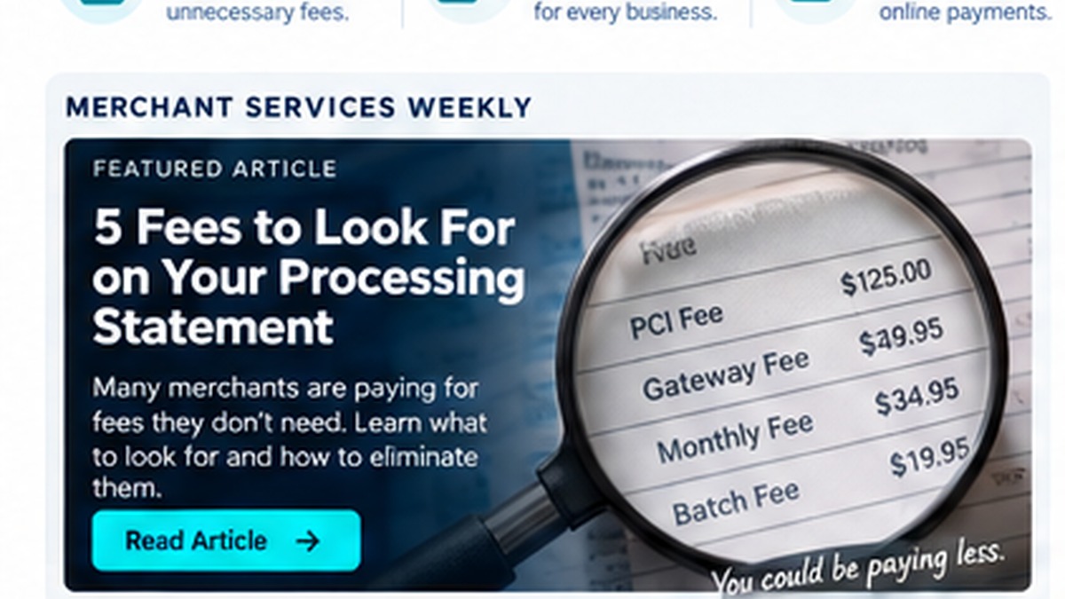 Merchant statement fee review